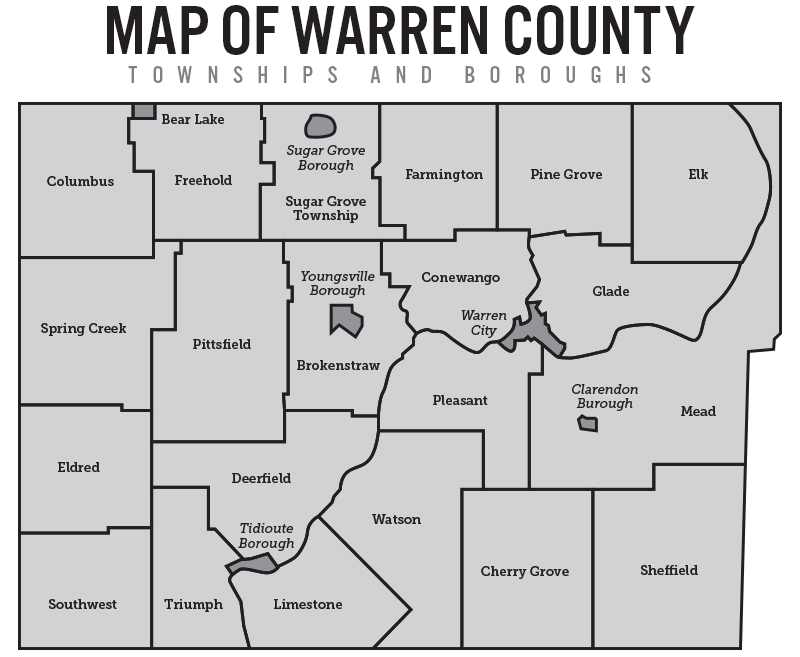 Map of Warren County